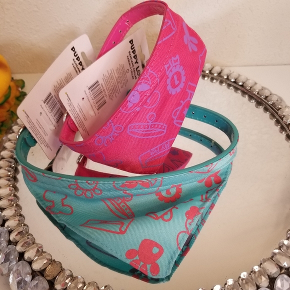 2 pc Fashionable Trendy Collar Dog Bandana New - Picture 1 of 11